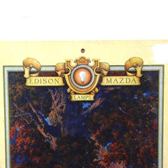 Antique Maxfield Parrish Calendar “Golden Hours” Signed C1929