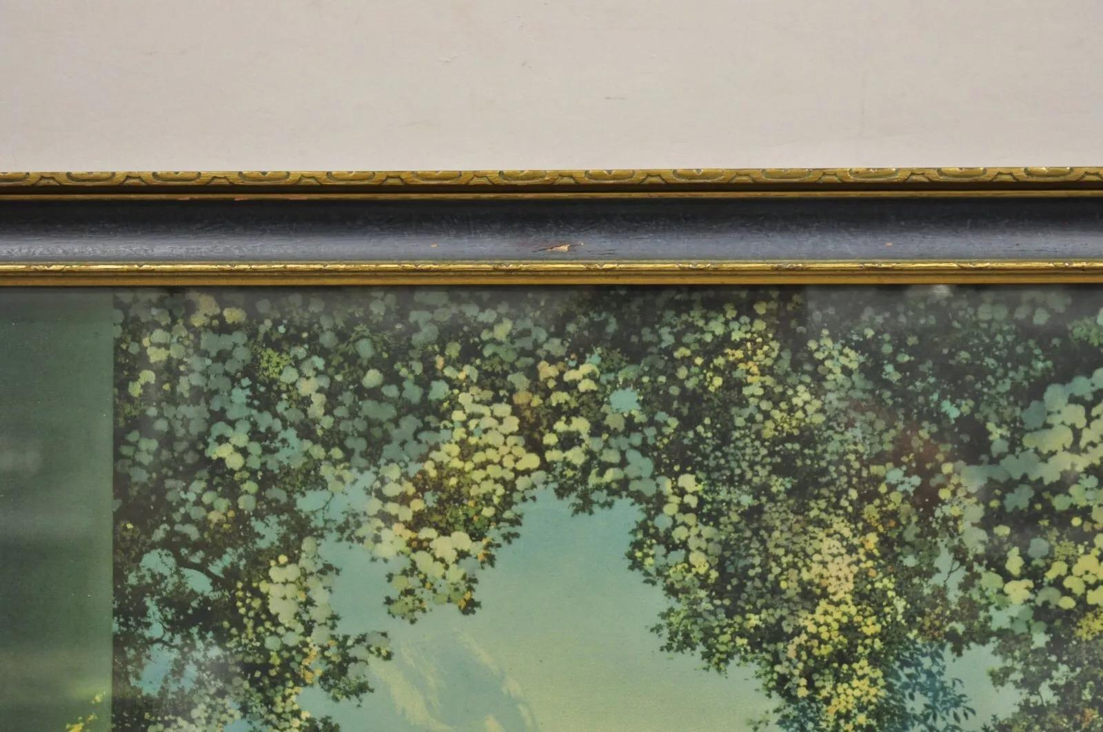 Antico Maxfield Parrish Stampa litografica incorniciata 