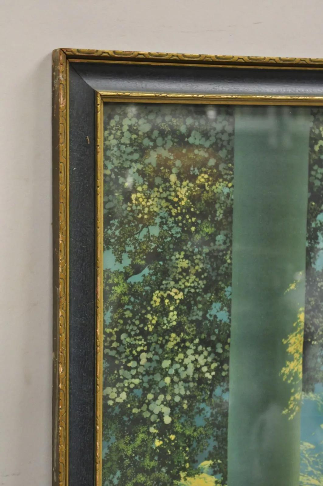 Antico Maxfield Parrish Stampa litografica incorniciata 