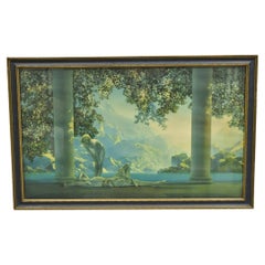 Antique Maxfield Parrish Framed Lithograph Print "Daybreak" House of Art NY 5484