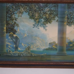 Antique Maxfield Parrish Print “Daybreak”, Framed, C1920