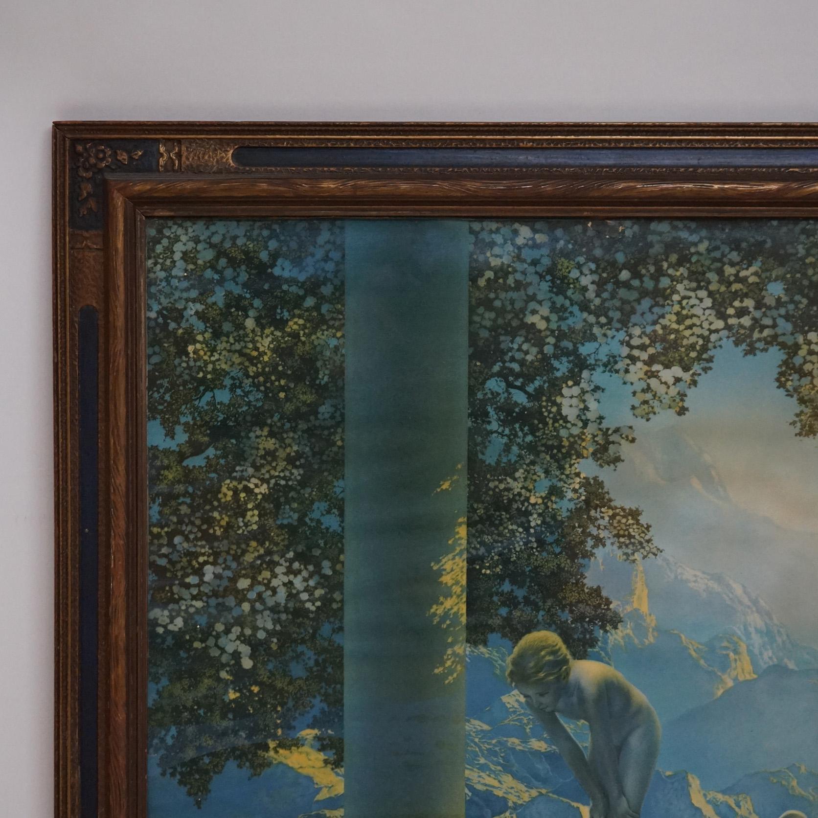 20th Century Antique Maxfield Parrish Print “Daybreak”, Framed, C1920