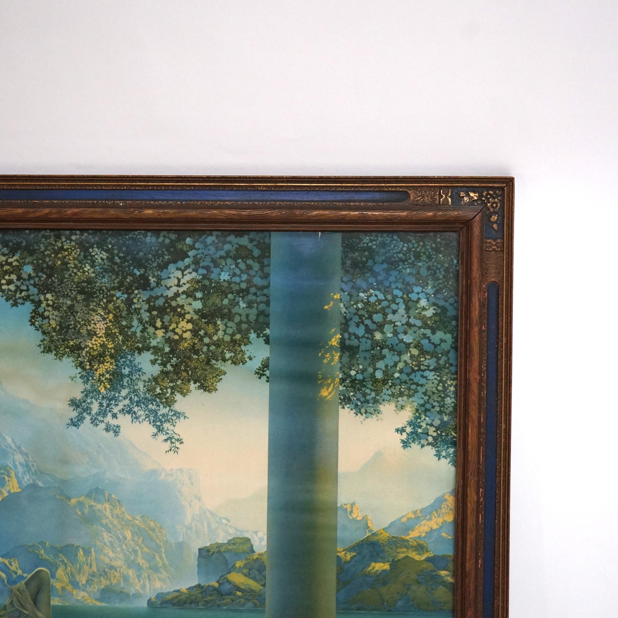 Antique Maxfield Parrish Print “Daybreak”, Framed, C1920 1