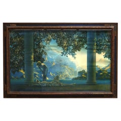 Antique Maxfield Parrish Print “Daybreak”, Framed, C1920