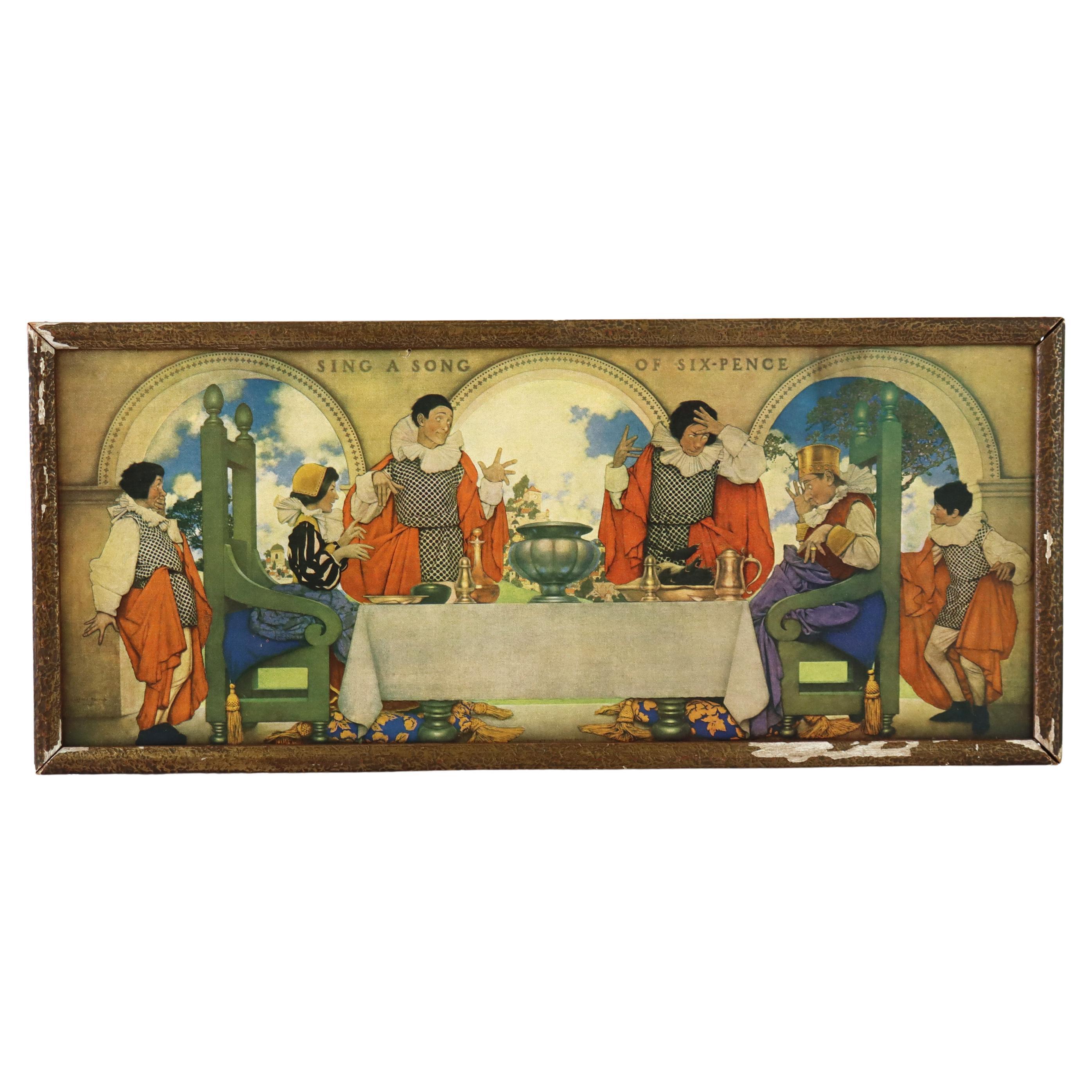 Antique Maxfield Parrish Print “Sing A Song Of Six-Pence” C920