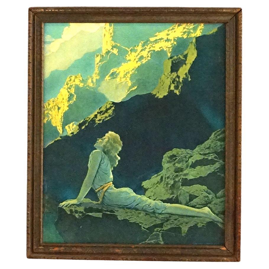 Antique Maxfield Parrish Reinthal & Newman Print “Wild Geese”, Framed, C1920