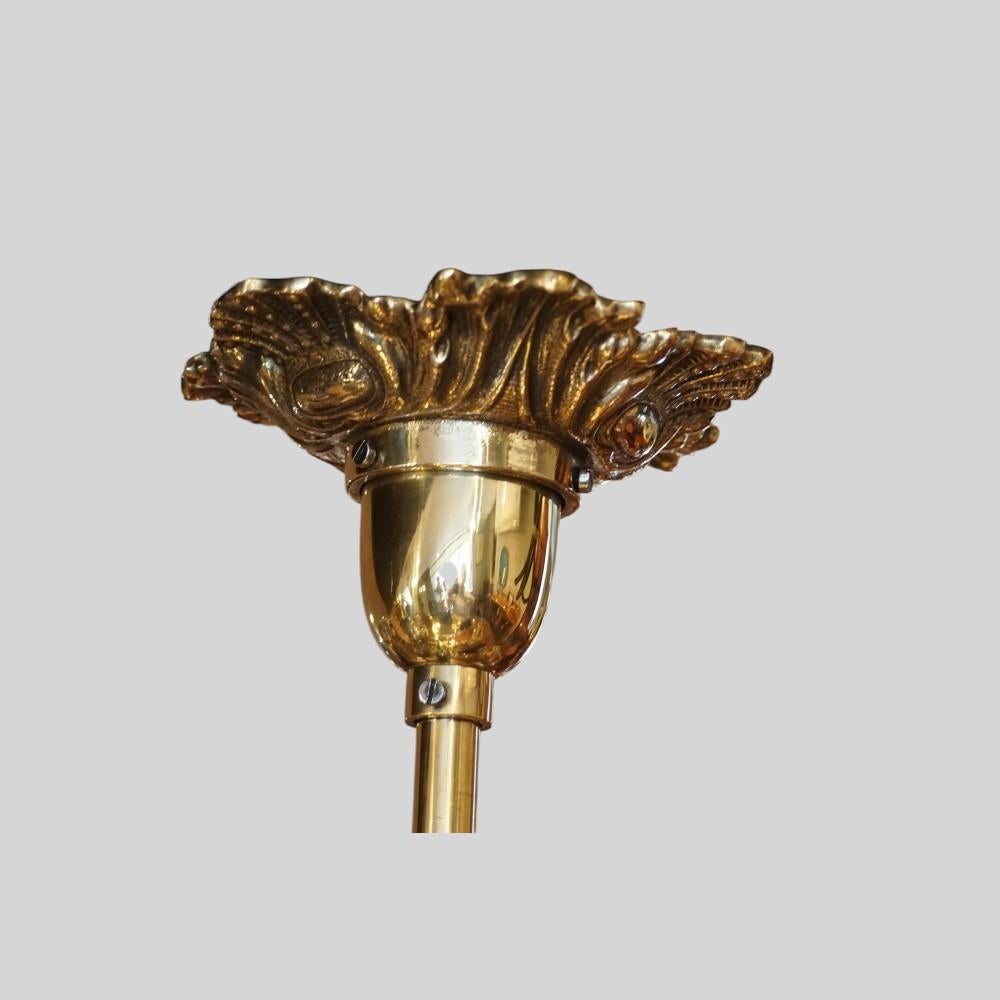 Baroque Antique Mazarin bronze chandelier For Sale