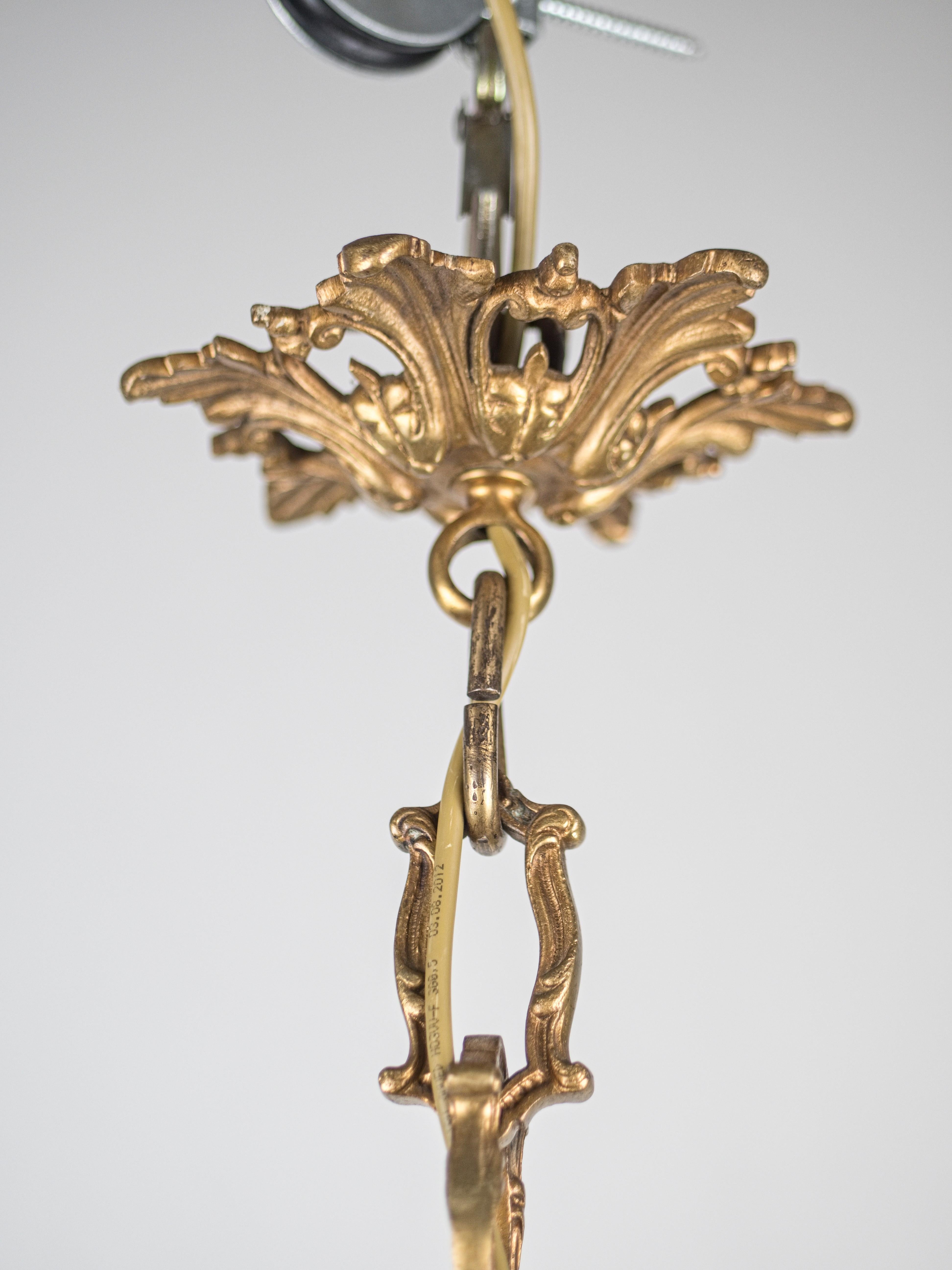Gilt Antique Mazarin chandelier. Gilded bronze For Sale