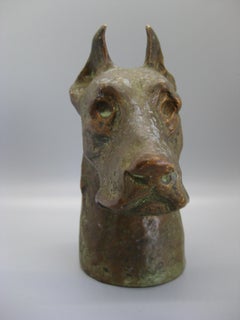 Antique McClelland Barclay Great Dane Dog Figural Bronze Figure Sculpture