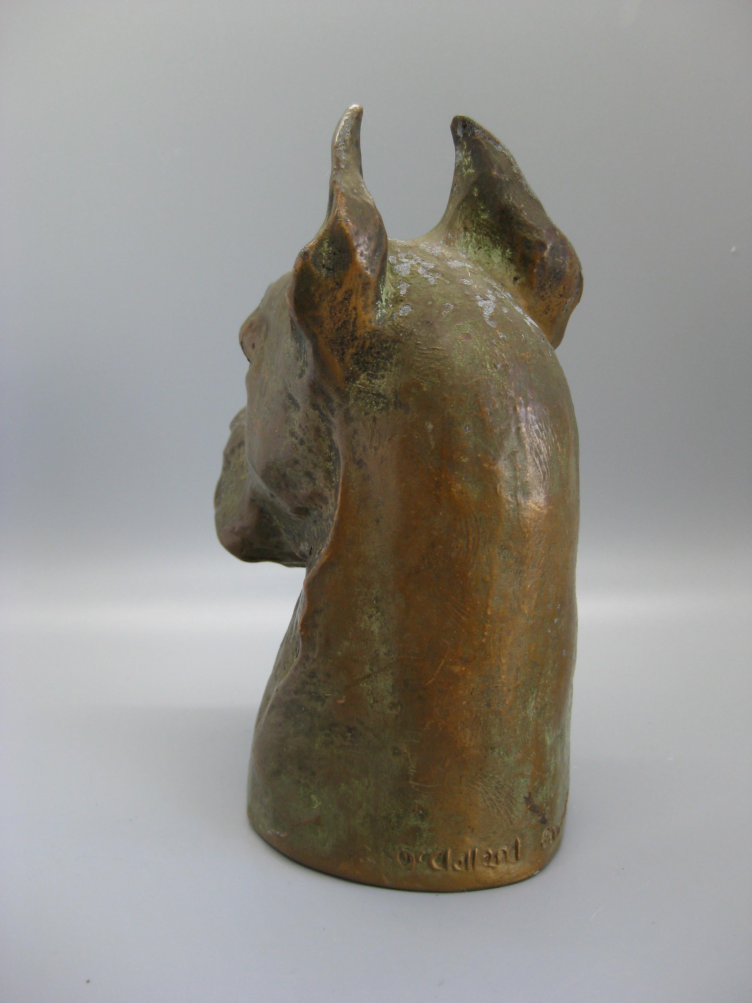 American Antique McClelland Barclay Great Dane Dog Figural Bronze Figure Sculpture