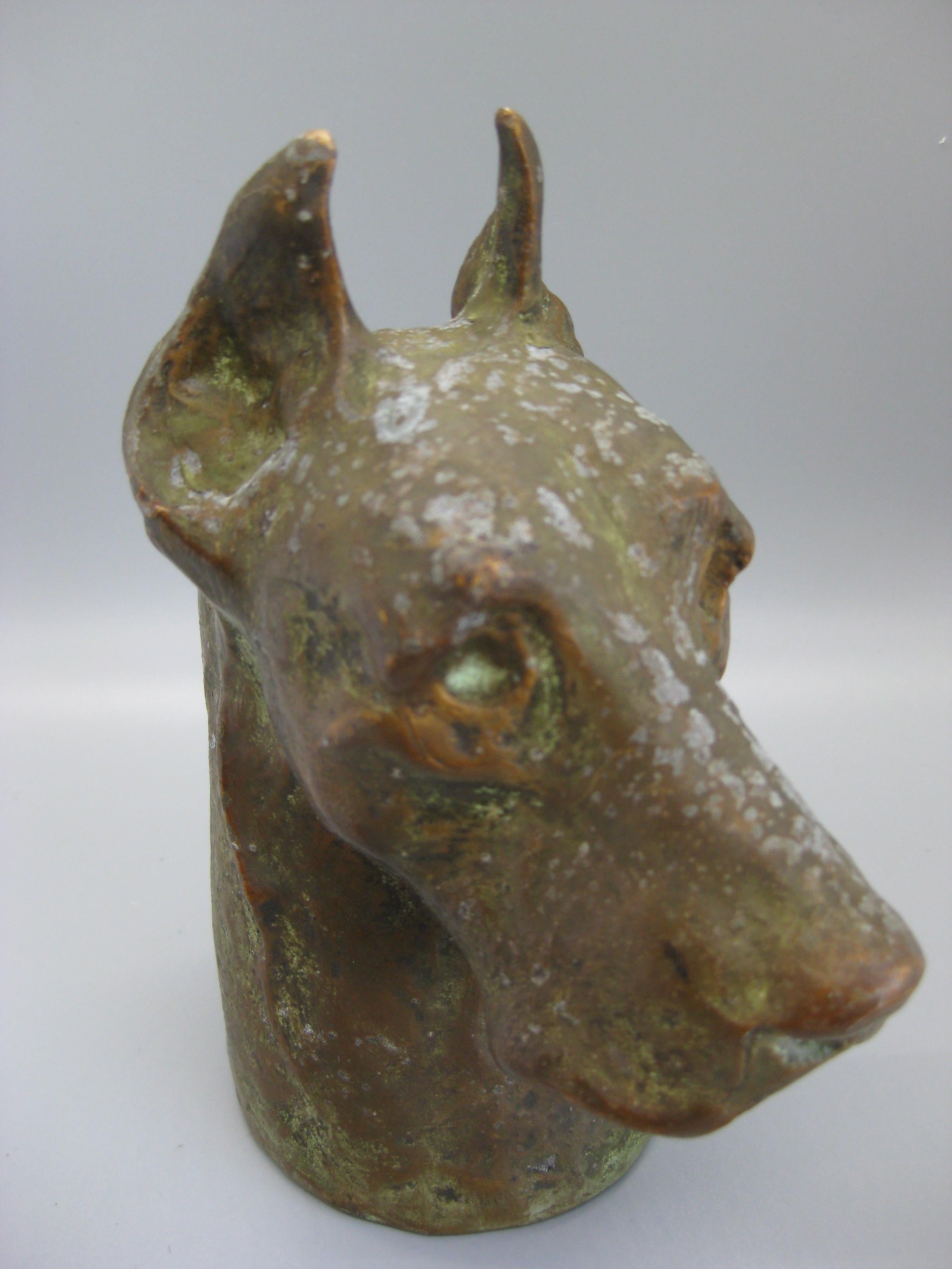 20th Century Antique McClelland Barclay Great Dane Dog Figural Bronze Figure Sculpture