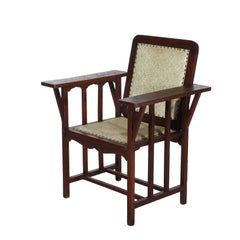 Antique McKinley Arts & Crafts Mission Oak Chair, Phoenix Furniture Co., 19thC