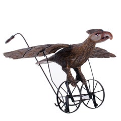 Antique Mechanical Eagle Push Toy
