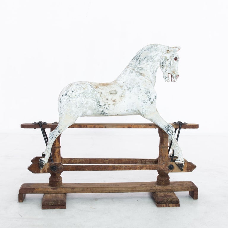 Antique Mechanical Rocking Horse at 1stDibs