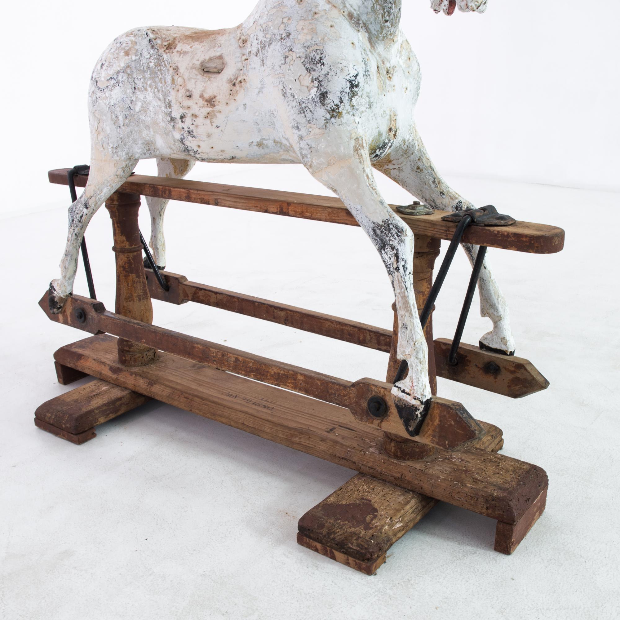 Early 20th Century Antique Mechanical Rocking Horse