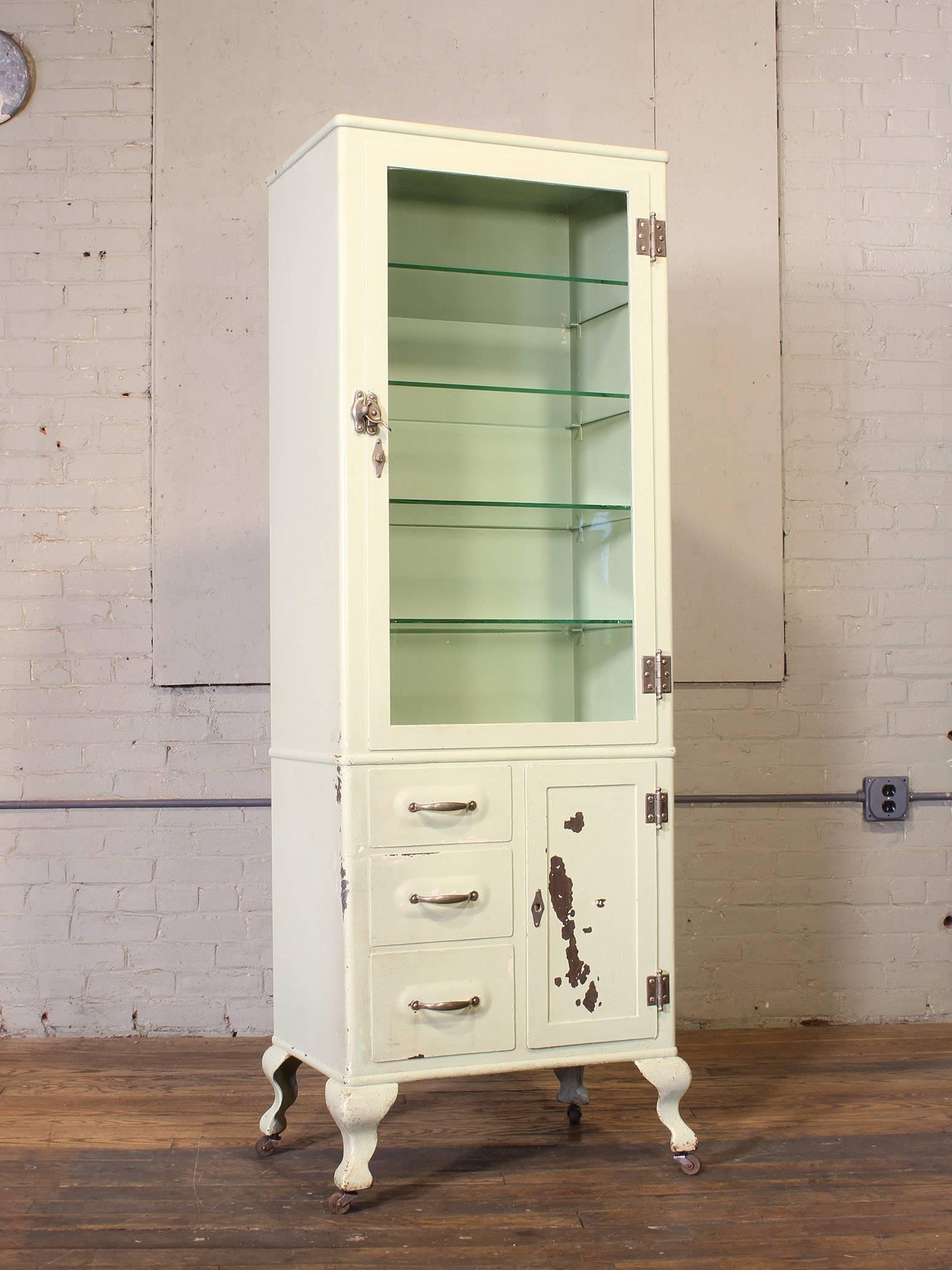 vintage medical cabinet