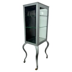 Antique medical / Dr, dental  cabinet on wheels, Cabriole Legs