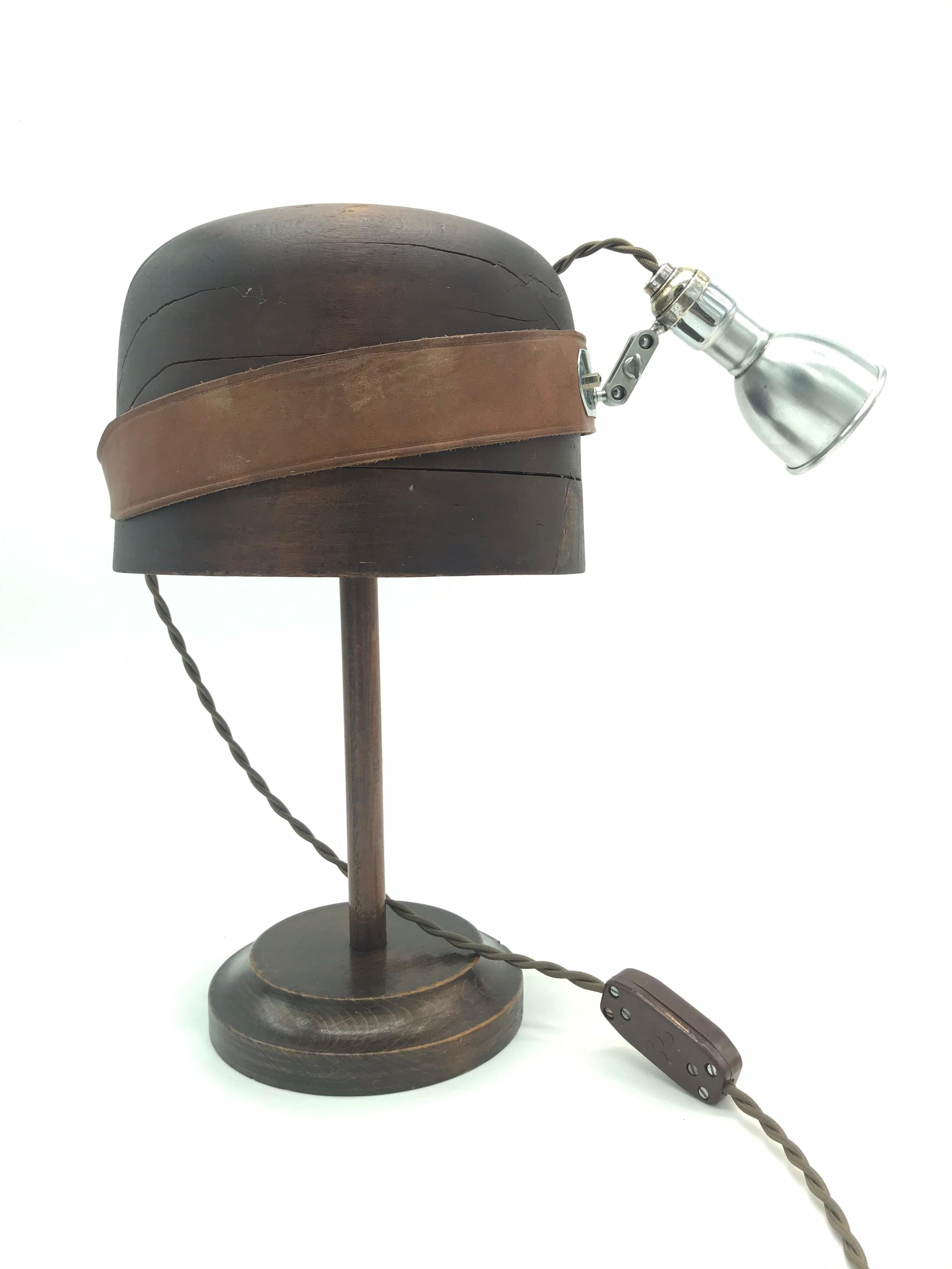 Mid-20th Century Antique Medical Head Lamp Display Stand