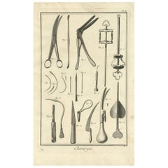 Antique Medical Print 'Pl. III' by D. Diderot, circa 1760