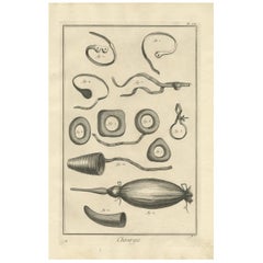 Antique Medical Print 'Pl. VII' by D. Diderot, circa 1760