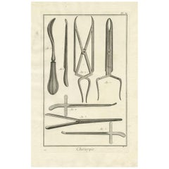 Antique Medical Print 'Pl. XI' by D. Diderot, circa 1760