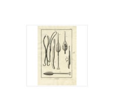 Antique Medical Print 'Pl. XV' by D. Diderot, circa 1760