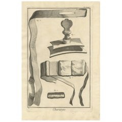 Antique Medical Print 'Pl. XVIII' by D. Diderot, circa 1760