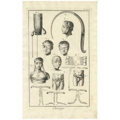 Antique Medical Print 
Pl. XXVII
 by D. Diderot, circa 1760