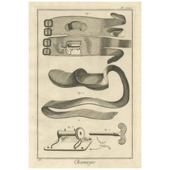 Antique Medical Print 'Pl. XXXII' by D. Diderot, circa 1760