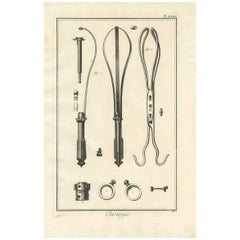 Impression médicale ancienne d'antiquités XXXV' par D. Diderot, vers 1760