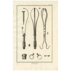 Antique Medical Print 'Pl. XXXV' by D. Diderot, circa 1760