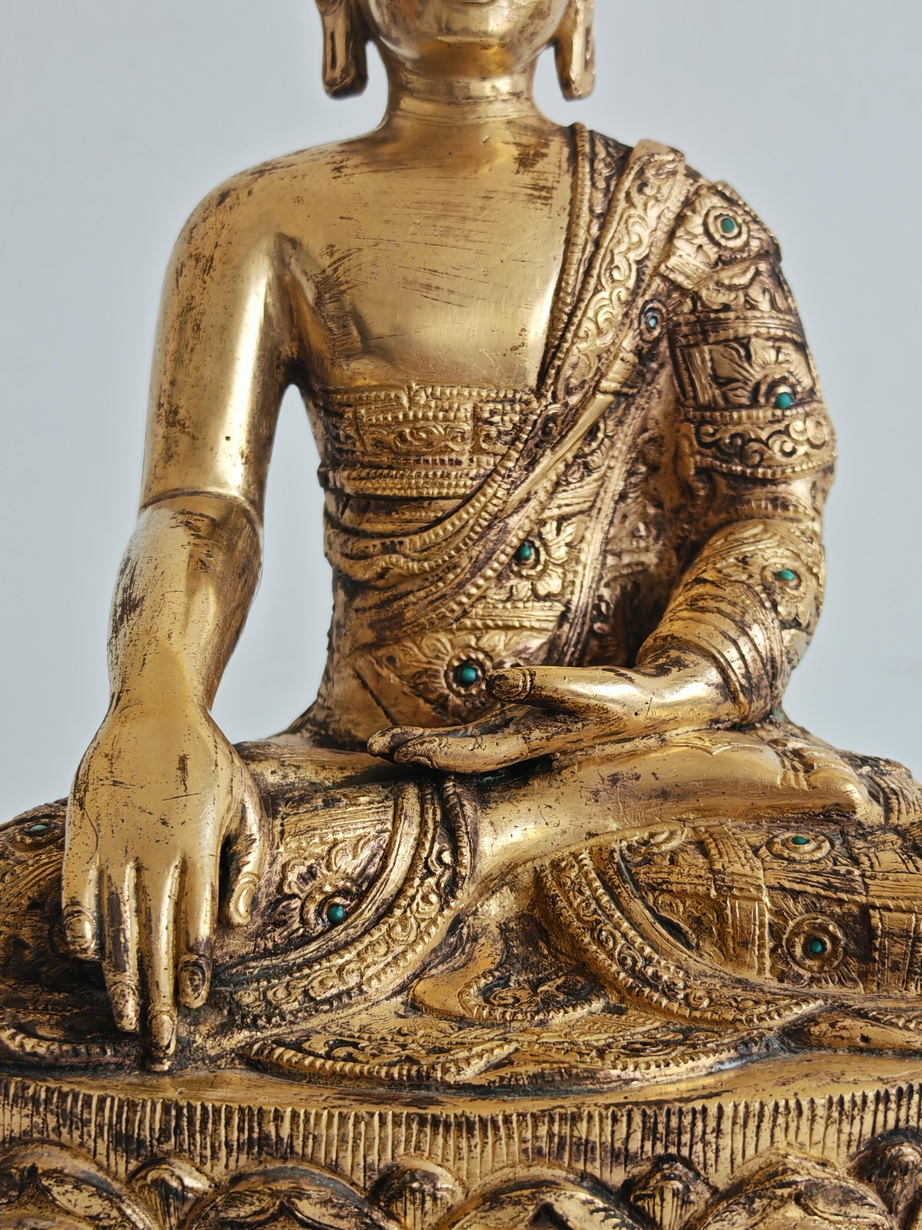 Bouddahin médicinal ancien en bronze doré, Chine, 19e siècle en vente 1