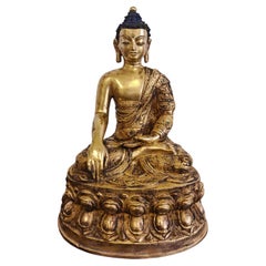 Antique Medicinal Buddahin gold plated bronze, China 19th Century