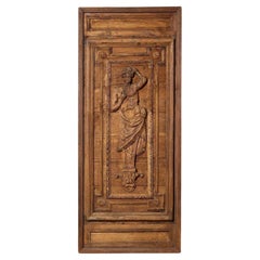 Antique Medieval Style Carved Oak Door or Panel