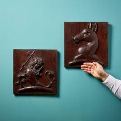 Antique Medieval Style Oak Wall Hangings