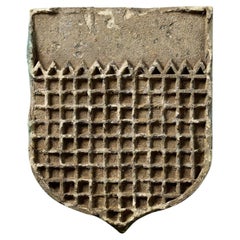 Antique Medieval Style Weathered Terracotta Shield