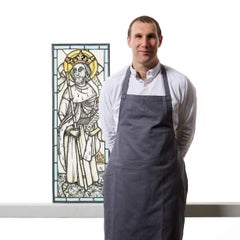 Antique Medieval Style Window Depicting Edward the Confessor