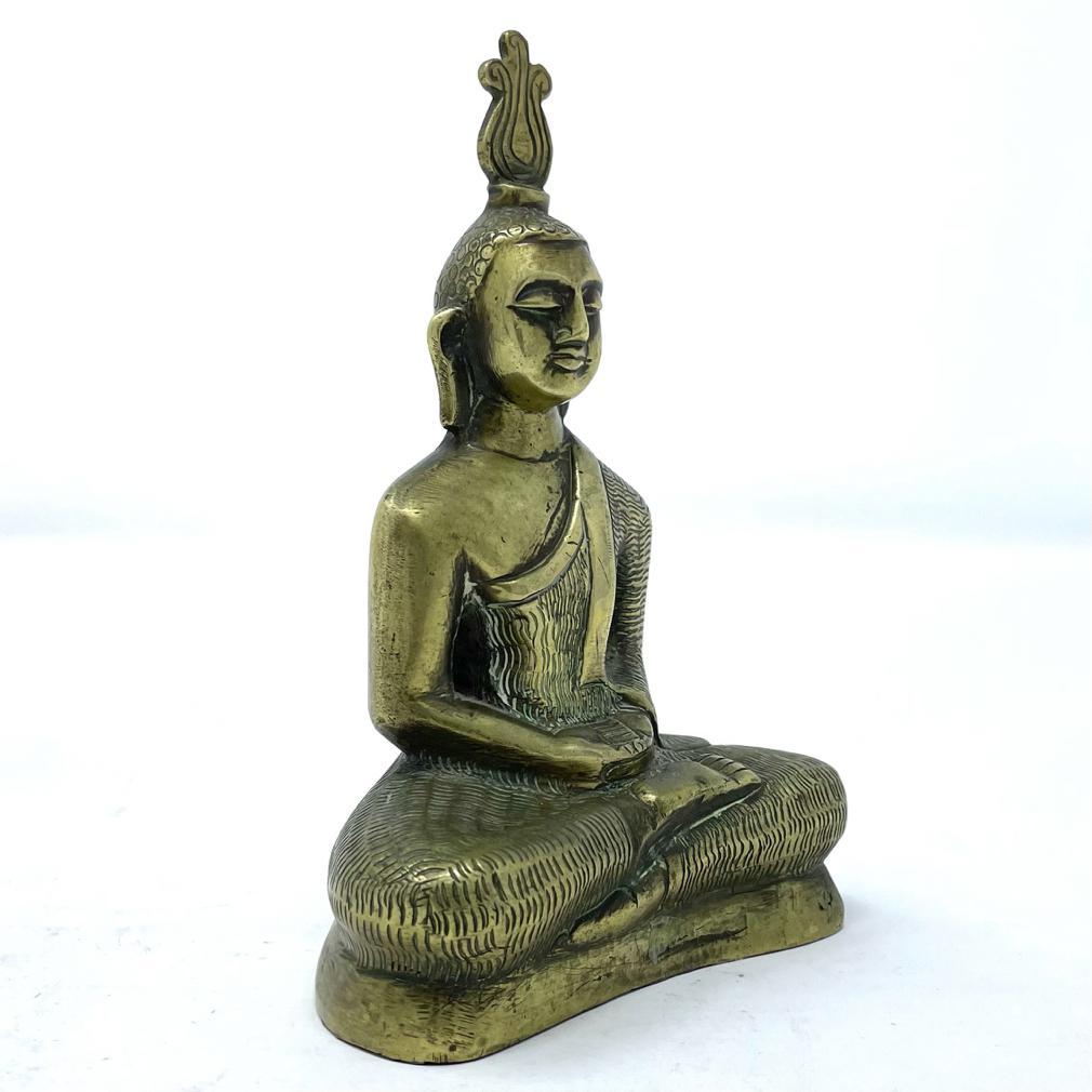 Bronze Antique Meditation Buddha, Sri Lanka, early 20th century. For Sale