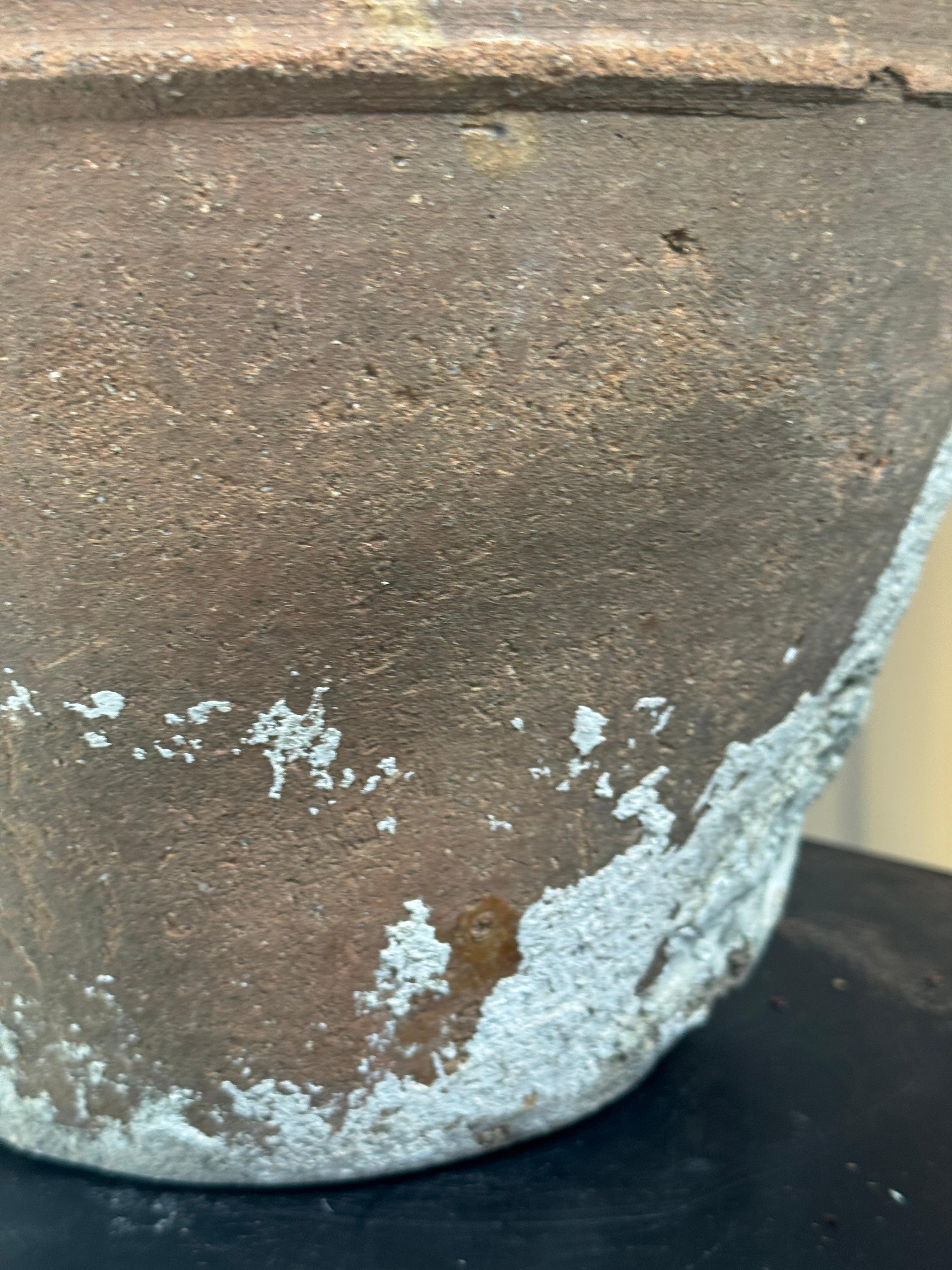 Antique Mediterranean Amphora-Style Storage Pot with Calcified Patina For Sale 1
