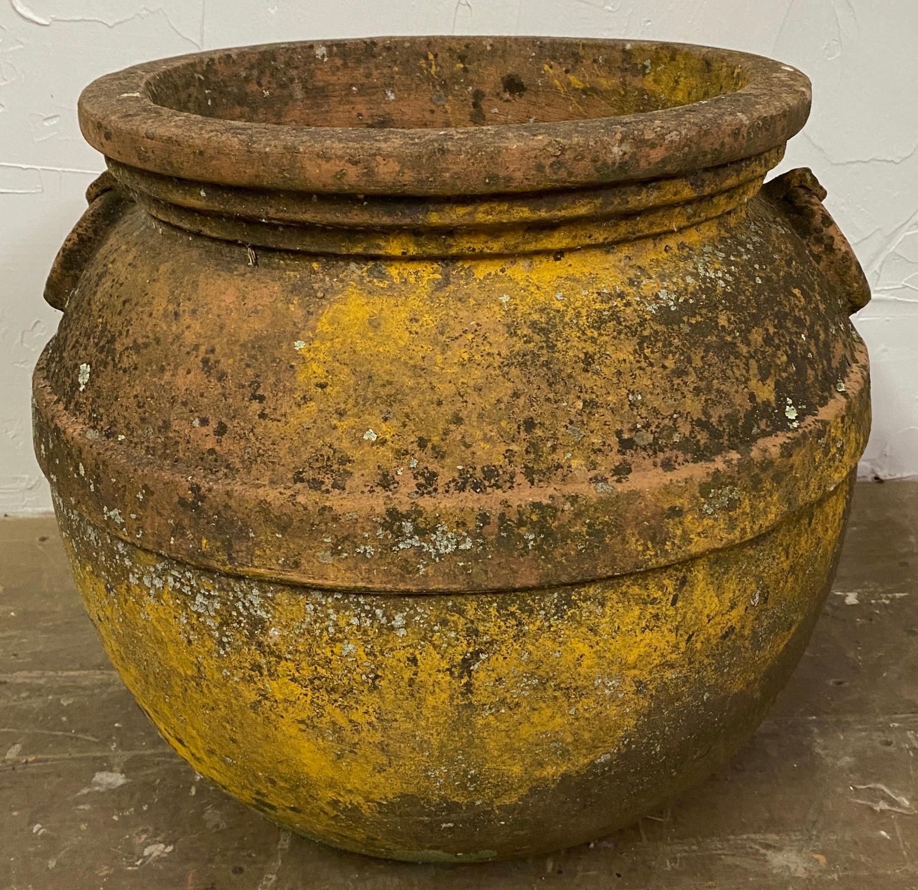 Country Antique Mediterranean Cast-Stone Jar For Sale