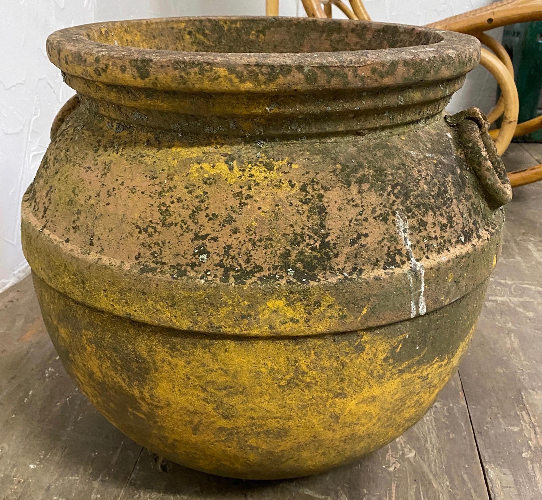 19th Century Antique Mediterranean Cast-Stone Jar For Sale