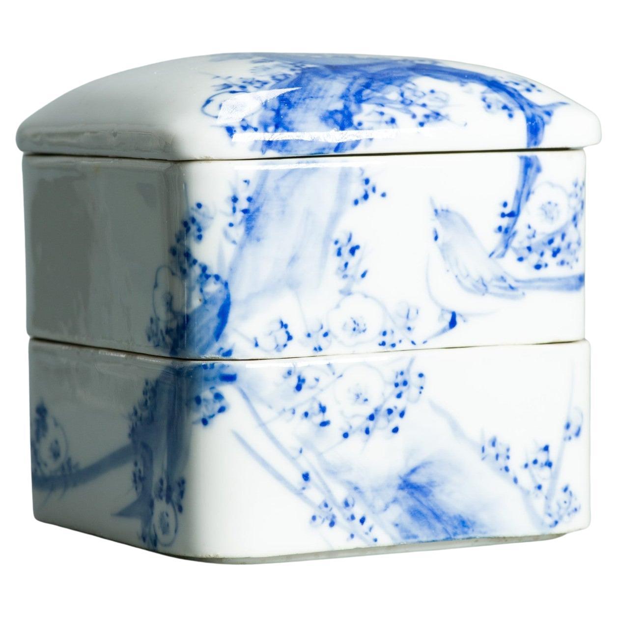 Antique Meiji 19th C Japanese Jubako Ikegawa Ware Tea Ceremony Box Japan