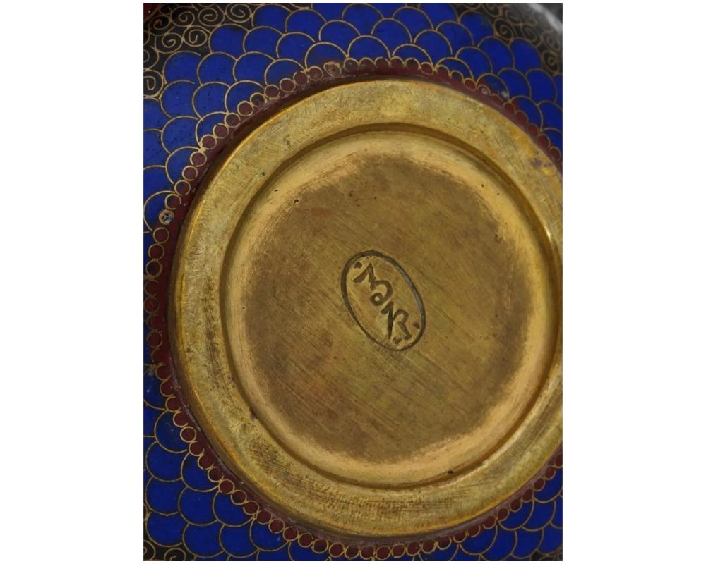 Antiguo Juego de Té de Esmalte Cloisonné Japonés de la Era Meiji en venta 3