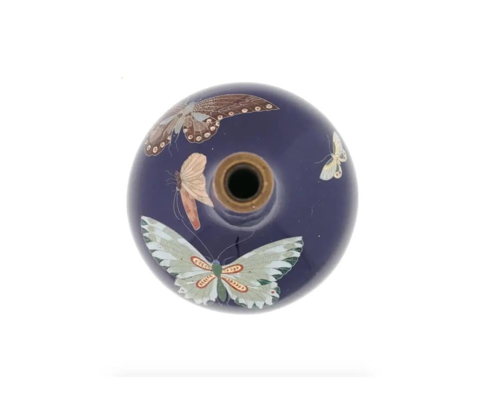 Antike Meiji-Ära japanische Cloisonne-Emaille Knospe Vase (Cloisonné) im Angebot