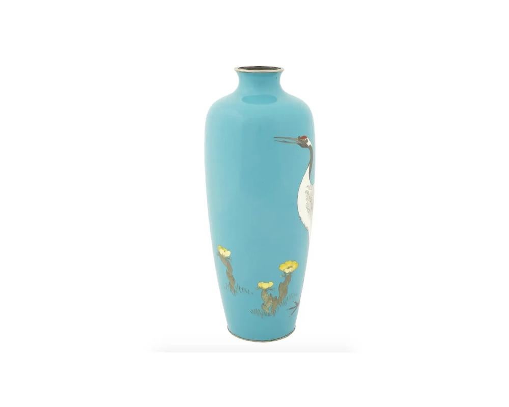 Cloissoné Antique Meiji Era Japanese Cloisonne Enamel Vase