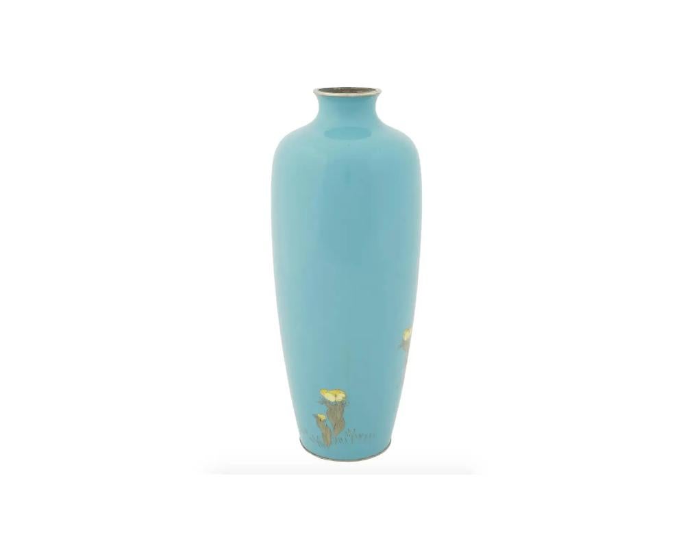 20th Century Antique Meiji Era Japanese Cloisonne Enamel Vase