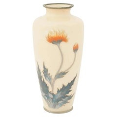 Vase japonais ancien en émail cloisonné de l'époque Meiji