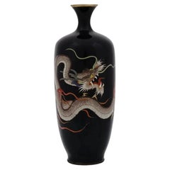 Antique Meiji Era Japanese Cloisonne Enamel Vases