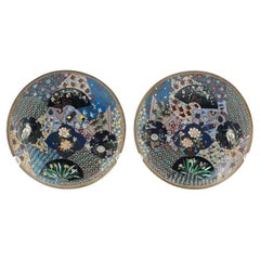 Antique Meiji Era Japanese Cloisonne Plates
