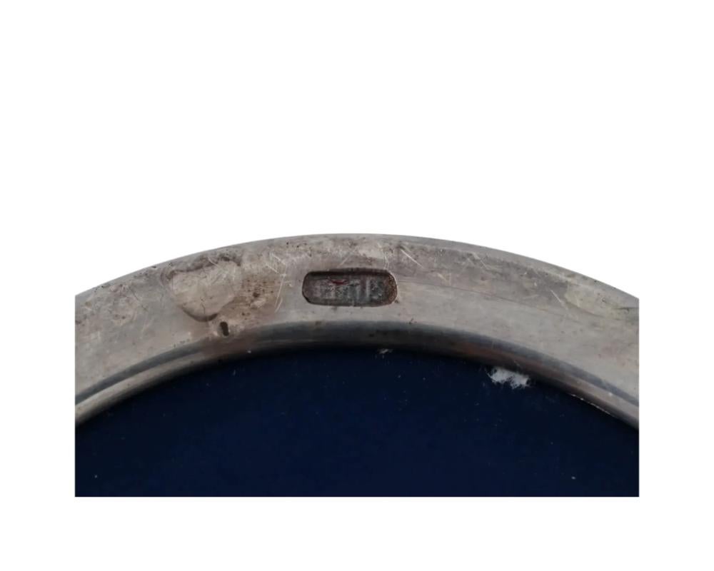 Antico vaso giapponese Meiji in argento con smalto blu Cloisonne e aquila firmato Inaba in vendita 1
